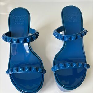 Blue Studded Women's Sandals